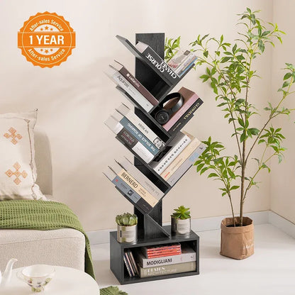 Yoobure Tree Bookshelf with Eight Storage Positions