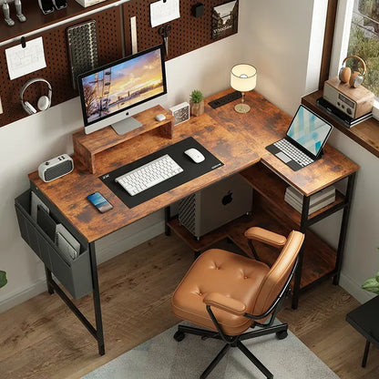 Yoobure 47-inch L-Shaped Desk with Dual Compartments