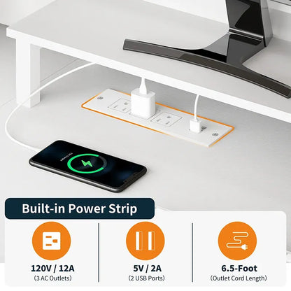 Home Utility Yoobure 55.1-Inch Two Drawer Computer Desk