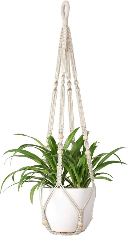 Yoobures 3 Pack Macrame Plant Hanger Indoor Hanging Planter