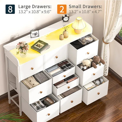 Yoobure Bedroom Dresser with Ten Storage Spaces