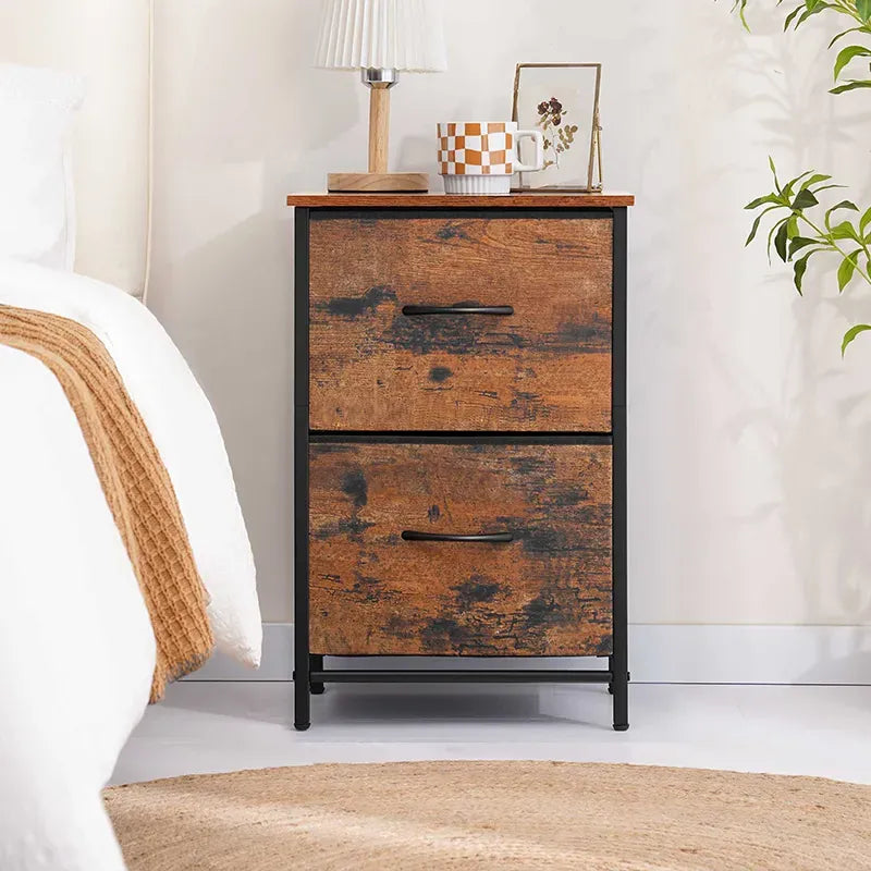 High Capacity Yoobure 2 Drawer Nightstand (2 Piece Set)