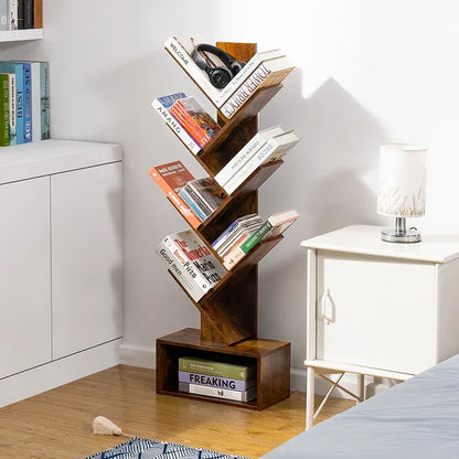 Yoobure Tree Bookshelf with Eight Storage Positions