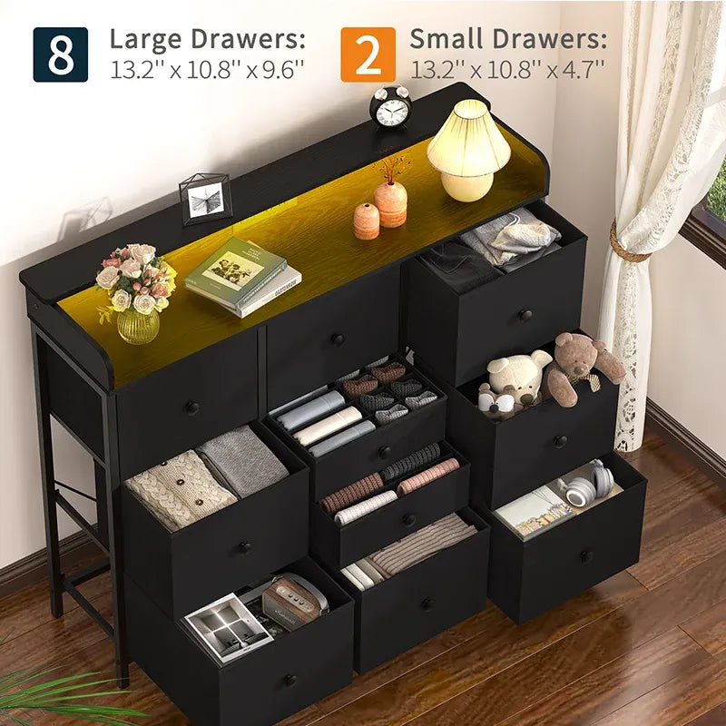 Yoobure Bedroom Dresser with Ten Storage Spaces