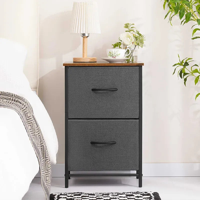 High Capacity Yoobure 2 Drawer Nightstand (2 Piece Set)