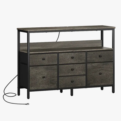 Yoobure TV stand with 7 organizer drawers