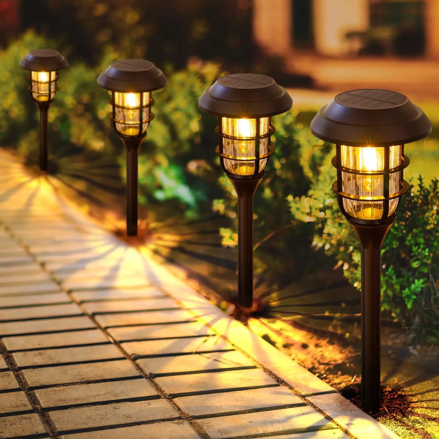 Yoobures Solar Lights Outdoor Waterproof, 6 Pack LED Solar Garden Lights