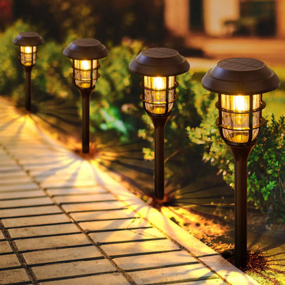 Yoobures Solar Lights Outdoor Waterproof, 6 Pack LED Solar Garden Lights