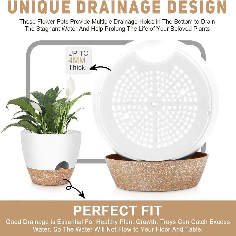 Yoobures 12 inch Large Self Watering Plant Pots