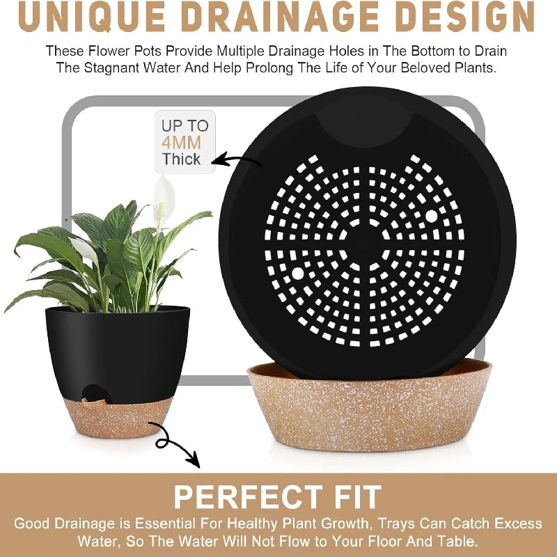 Yoobures 12 inch Large Self Watering Plant Pots