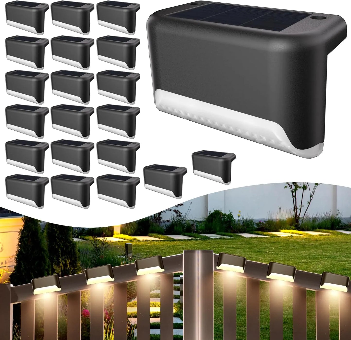 Yoobures Solar Deck Lights Outdoor 16 Pack