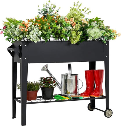 Outdoor planter with Legs and Wheels