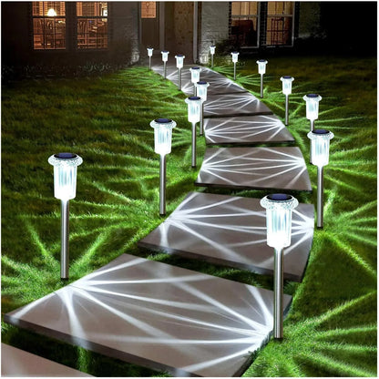 Yoobures Solar Lights Outdoor Waterproof, 6 Pack LED Solar Garden Lights