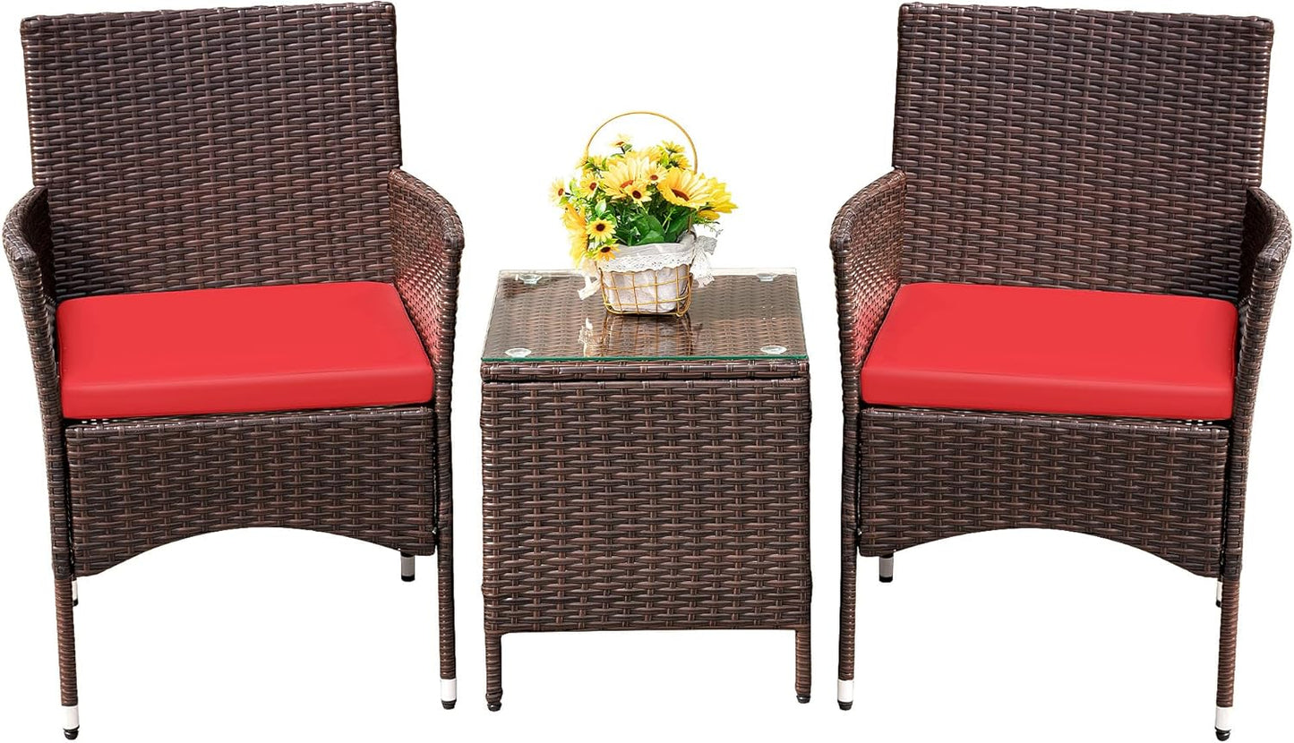 Outdoor PE Rattan Wicker Chairs with Table