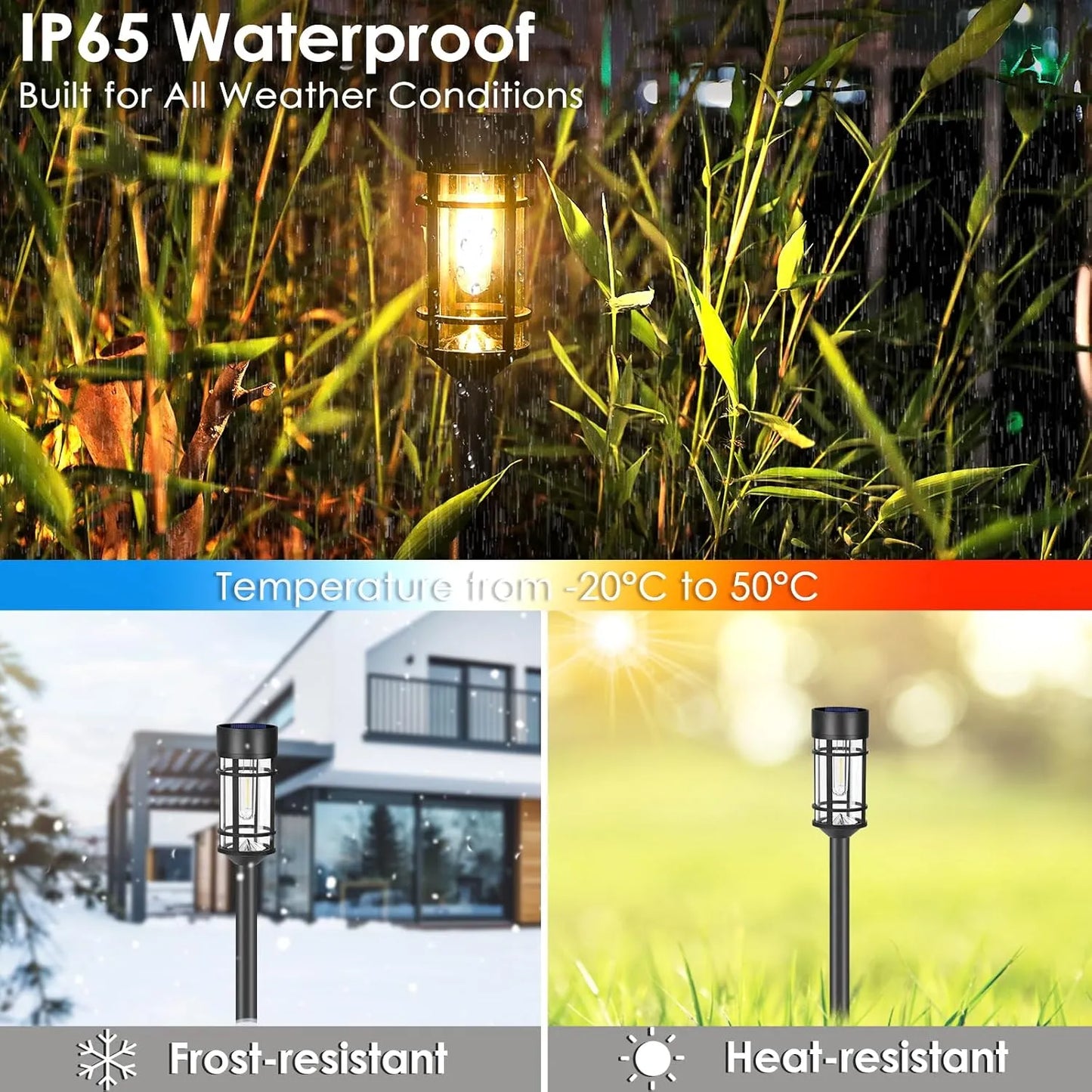 Yoobures 8 Pack Solar Outdoor Lights