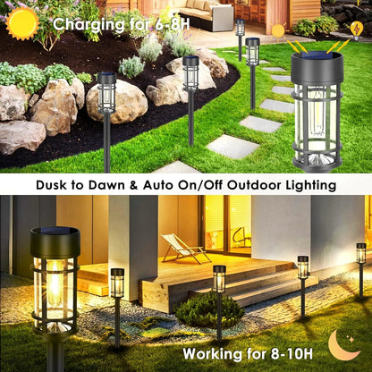 Yoobures 8 Pack Solar Outdoor Lights