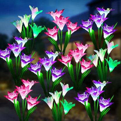 Yoobures Outdoor Solar Lights, Bigger Lily Flowers