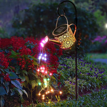 Outdoor Decorative Metal Solar Watering Can Light