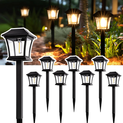 Yoobures Solar Lights Outdoor Waterproof, 6 Pack LED Solar Garden Lights