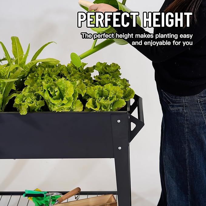 Outdoor planter with Legs and Wheels