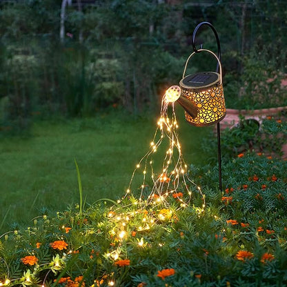 Outdoor Decorative Metal Solar Watering Can Light