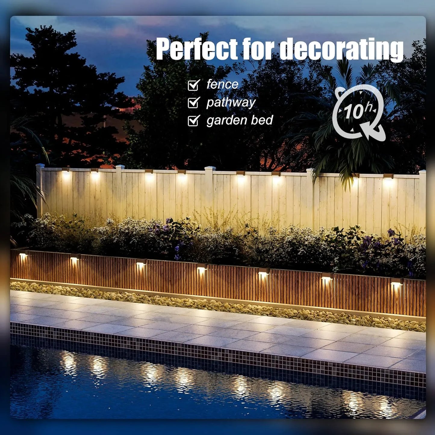 Yoobures Solar Deck Lights Outdoor 16 Pack