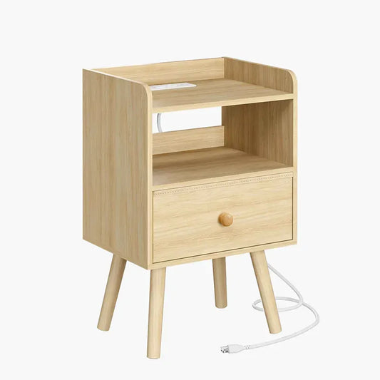 Yoobure Modern 2-Tier LED Nightstand