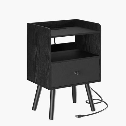 Yoobure Modern 2-Tier LED Nightstand